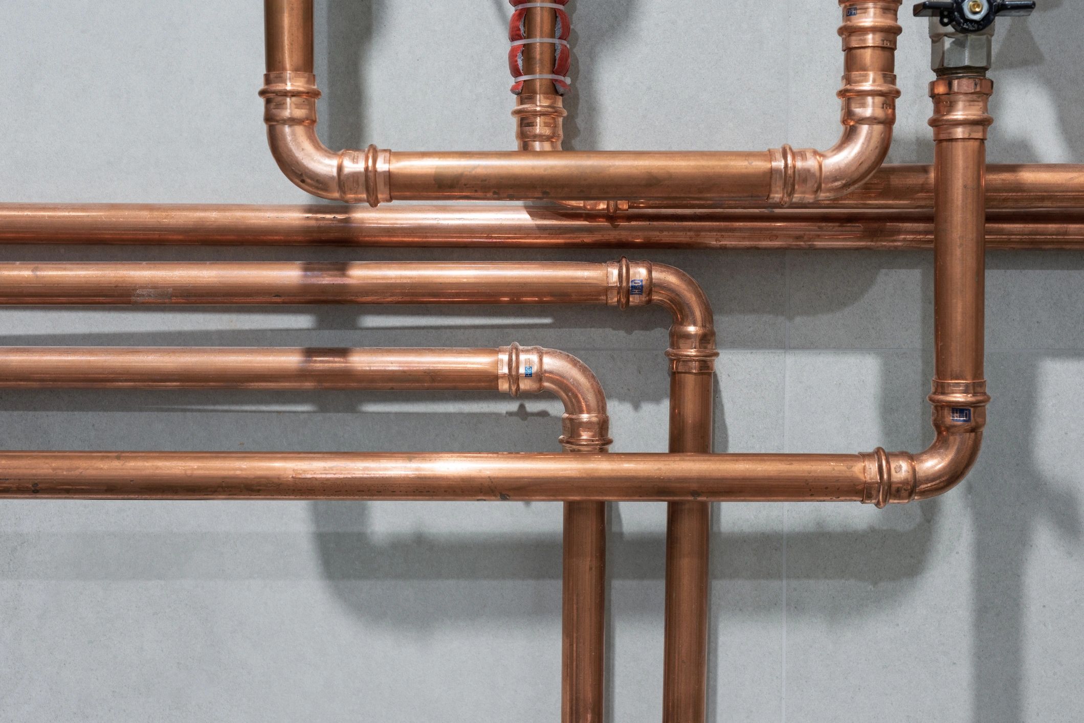 Copper tubing for a home heating system