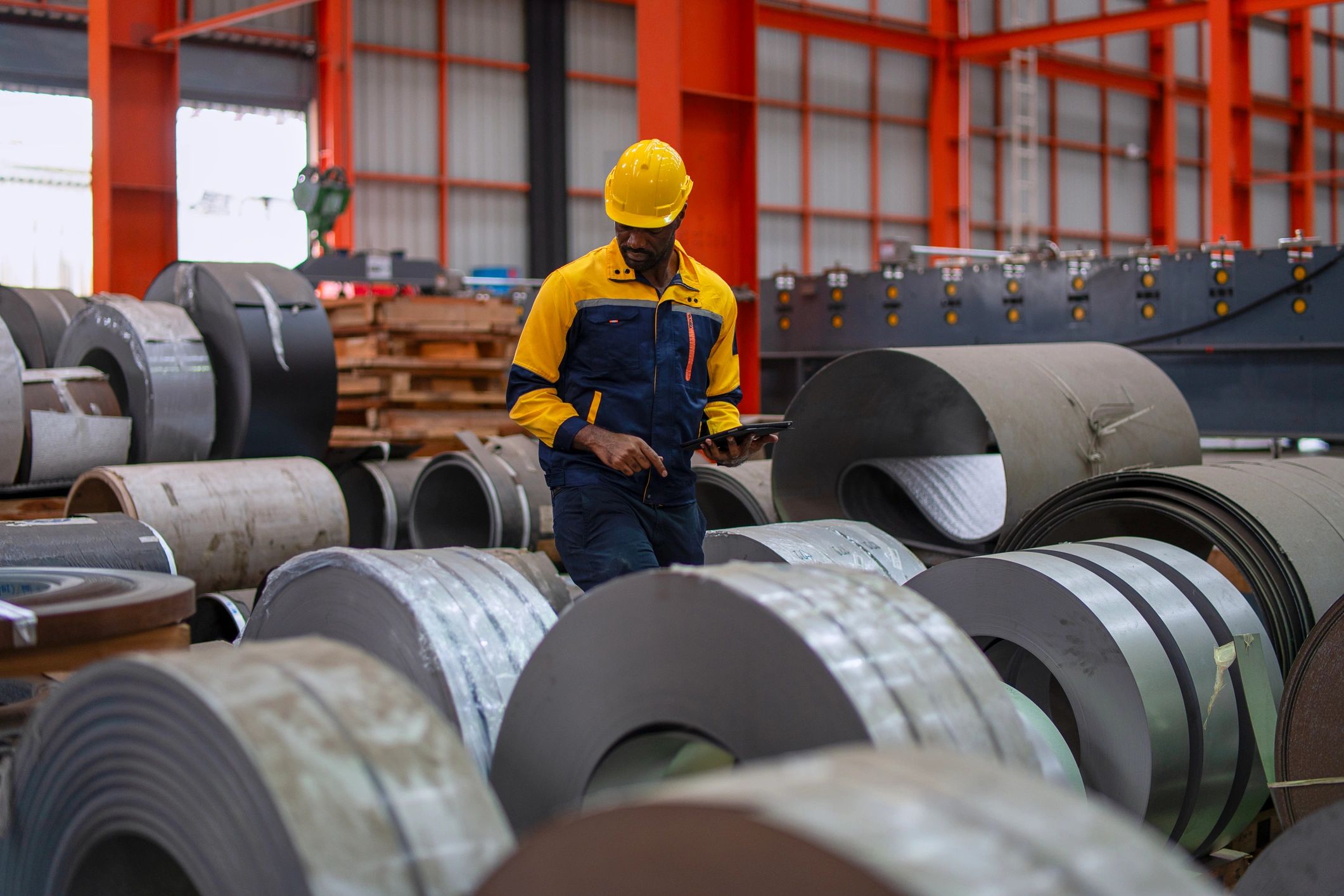 Engineer working in an industrial environment